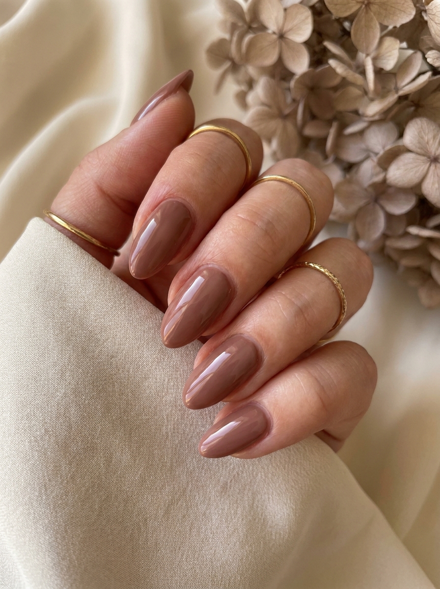 Brown Rose Wedding Nails als Fall Wedding Nails Inspiration 2026